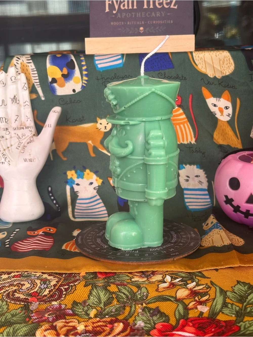 Green Nutcracker Candle